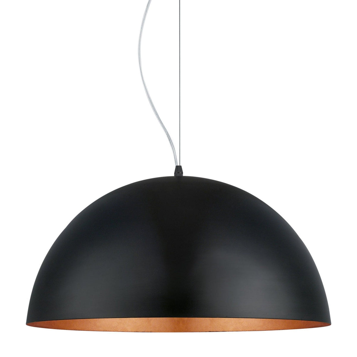 Gaetano 1 530mm Large Black and Copper Pendant Light