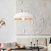 White and Copper Mogano 1 Pendant Light