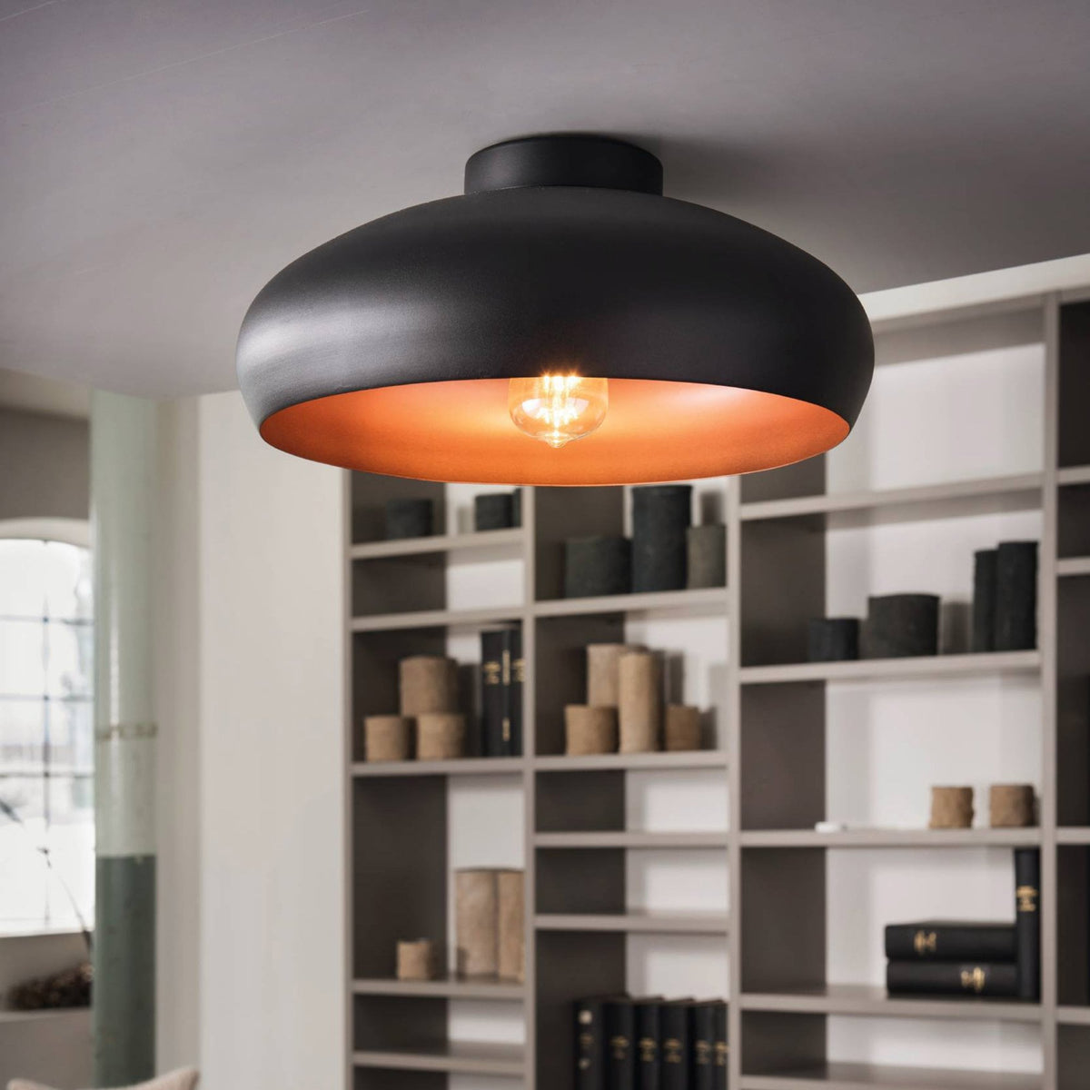 Mogano 400 Ceiling Light in Black and Copper