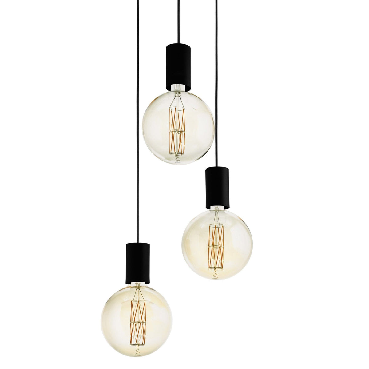 Pozueta Triple Drop Round Pendant in Black