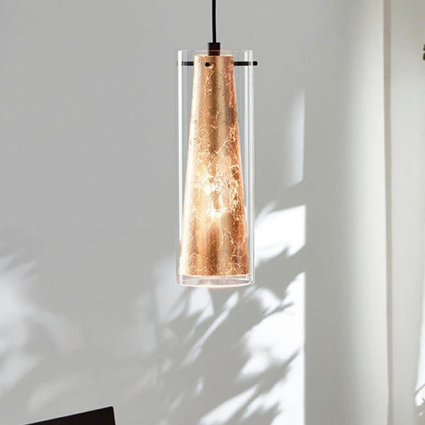 Pinto Gold Single Glass Pendant Light