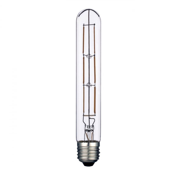 E27 Dimmable Warm White Straight Filament LED 185mm Tube 6W 2700K 600lm