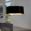 Maserlo Large Black and Gold Fabric Pendant Light