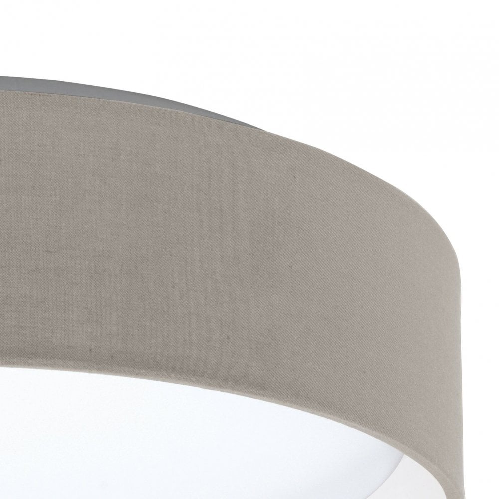 Pasteri LED Taupe Fabric Ceiling Light