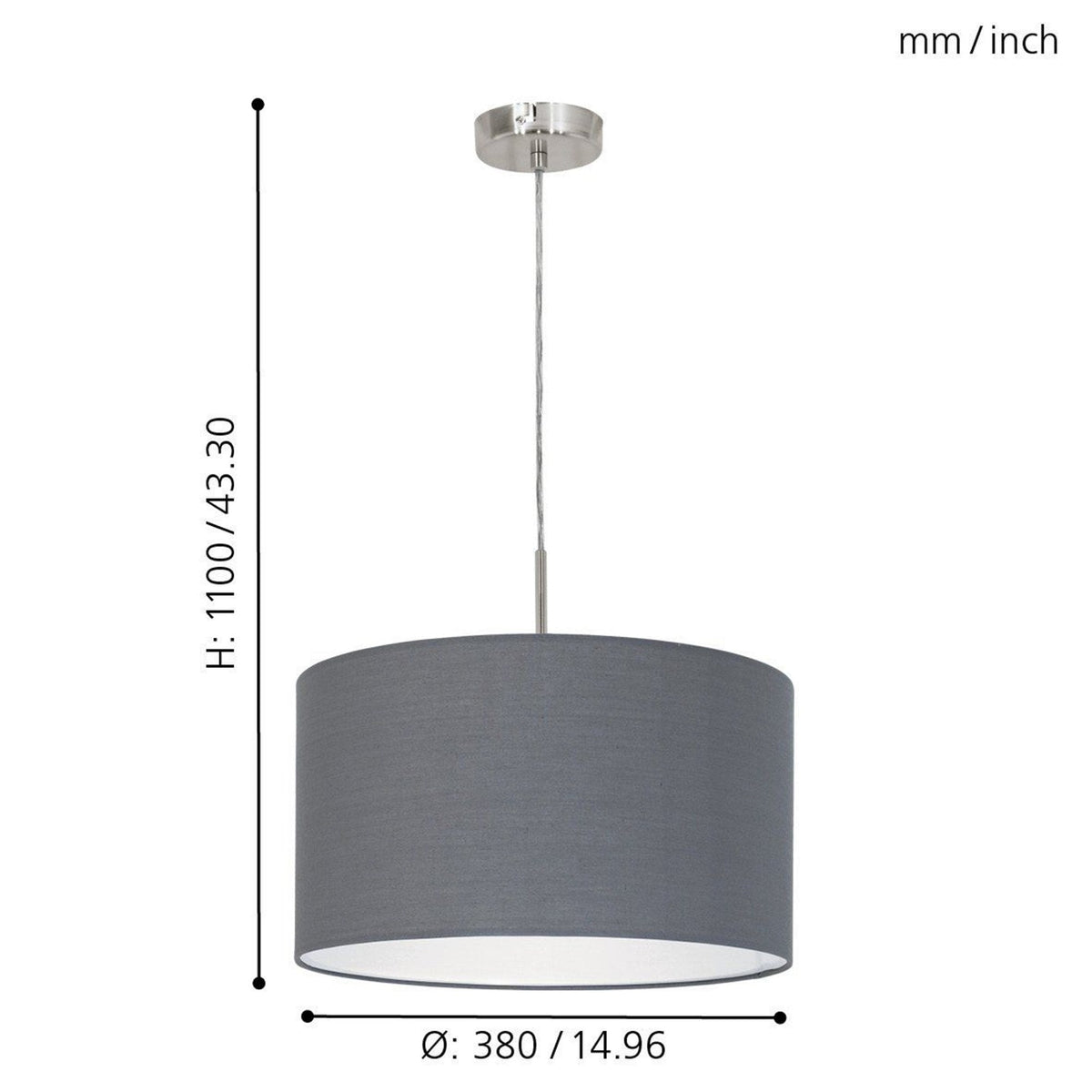 Pasteri Small Grey and White Pendant Light