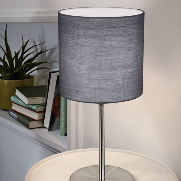Pasteri Table Lamp with a Grey Shade