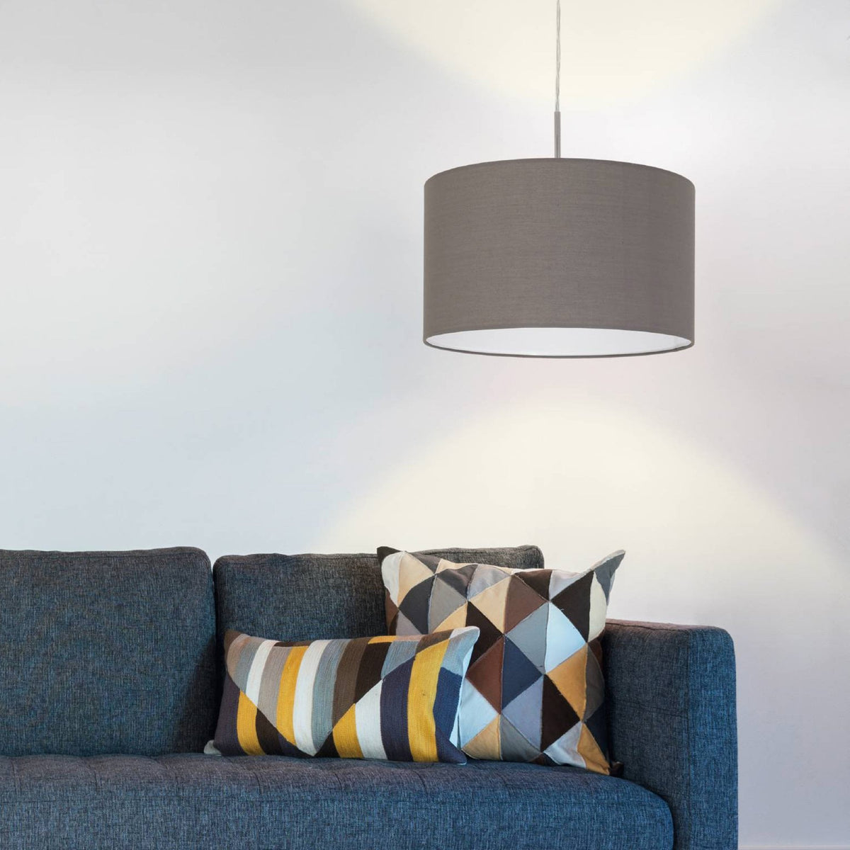 Pasteri Small Anthracite Brown Fabric Pendant