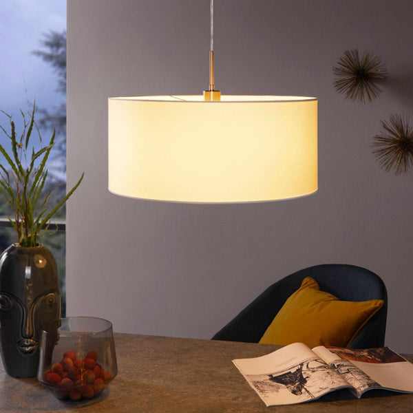 Pasteri Large White Fabric Pendant Light
