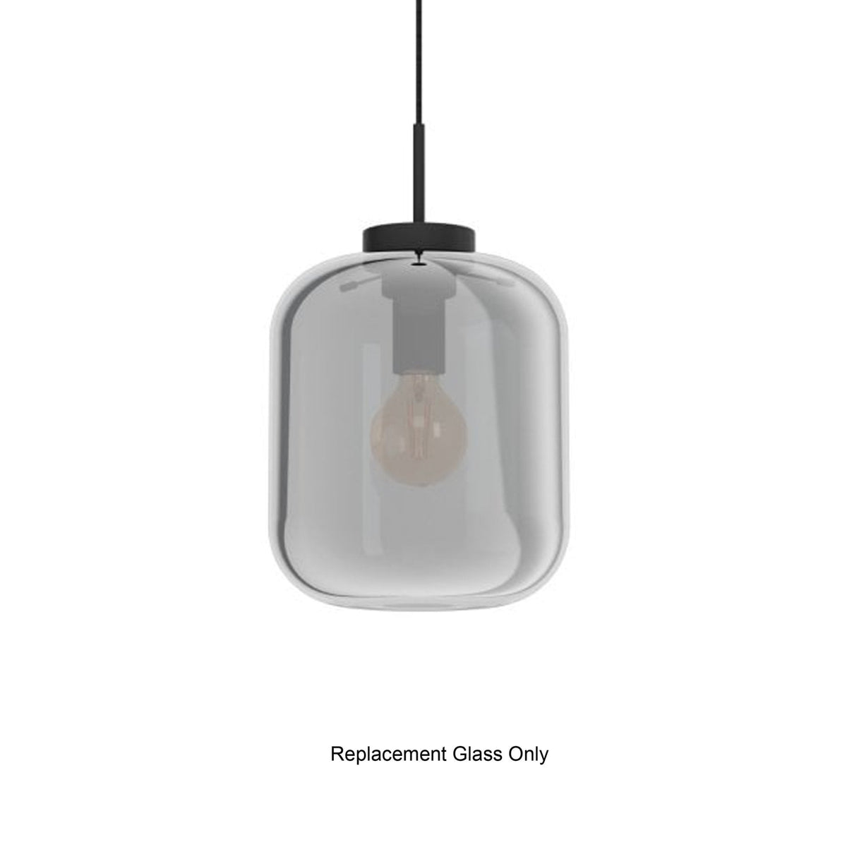 Replacement Black Vaporised Glass Shade for the Eglo Bulciago 250mm