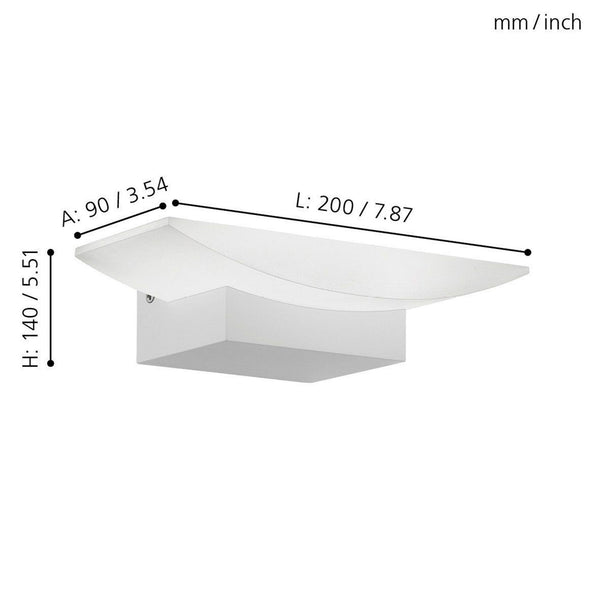 Metrass LED Wall Light in White