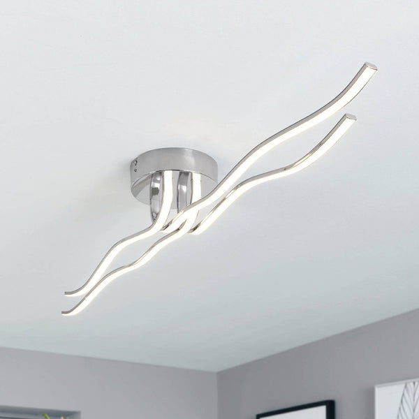 Roncade Four Arm Wave Design LED Light in Chrome