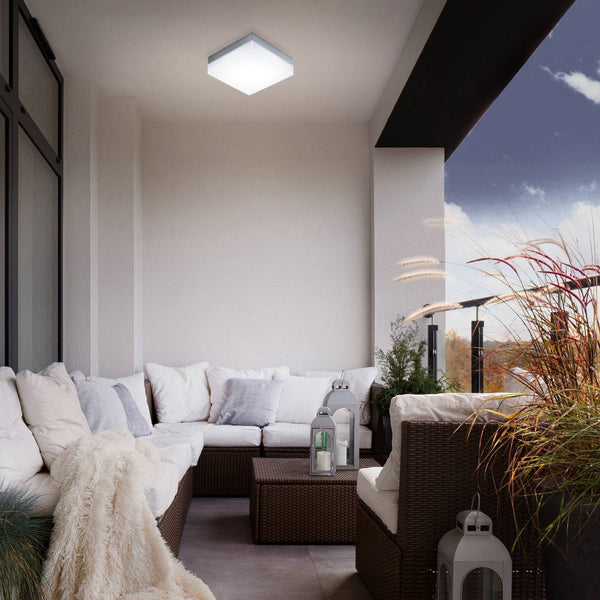 Sonella LED Outdoor Wall or Ceiling Light in White