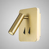 Cayman Square LED Wall Reading Bedside Light in Satin Gold