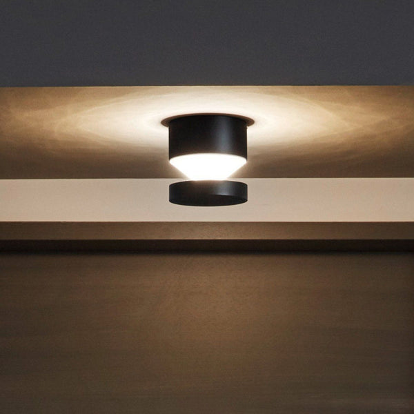 Melzo LED IP44 Outdoor Wall or Ceiling Light in Black
