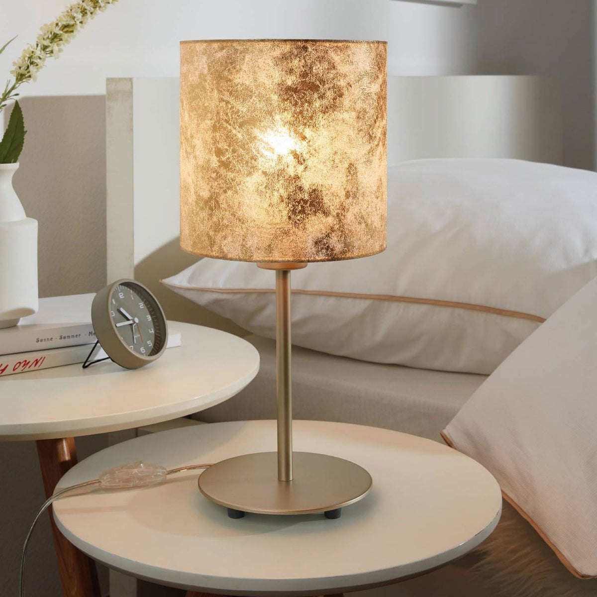 Viserbella Champagne Gold Fabric Table Lamp