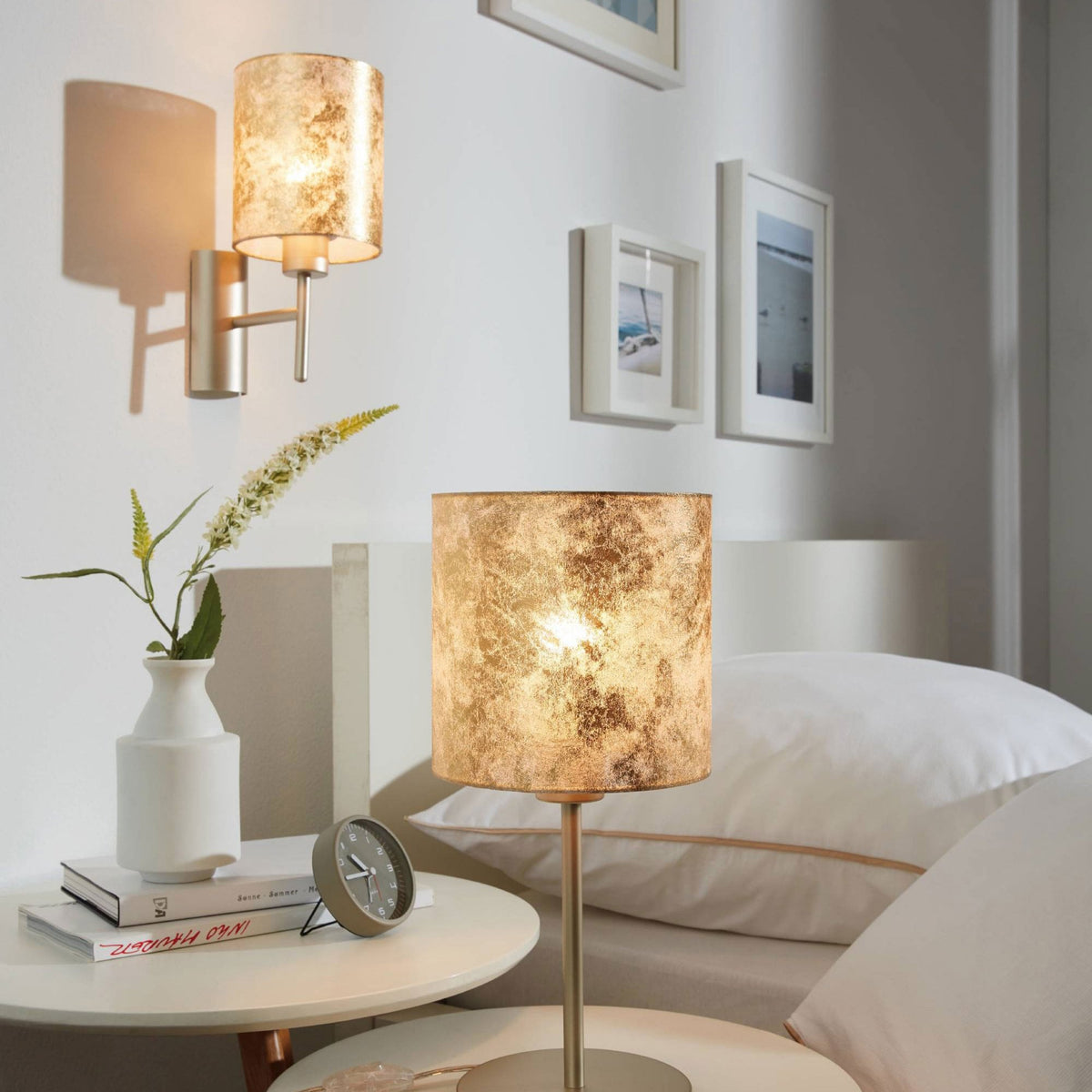 Viserbella Champagne Gold Fabric Table Lamp