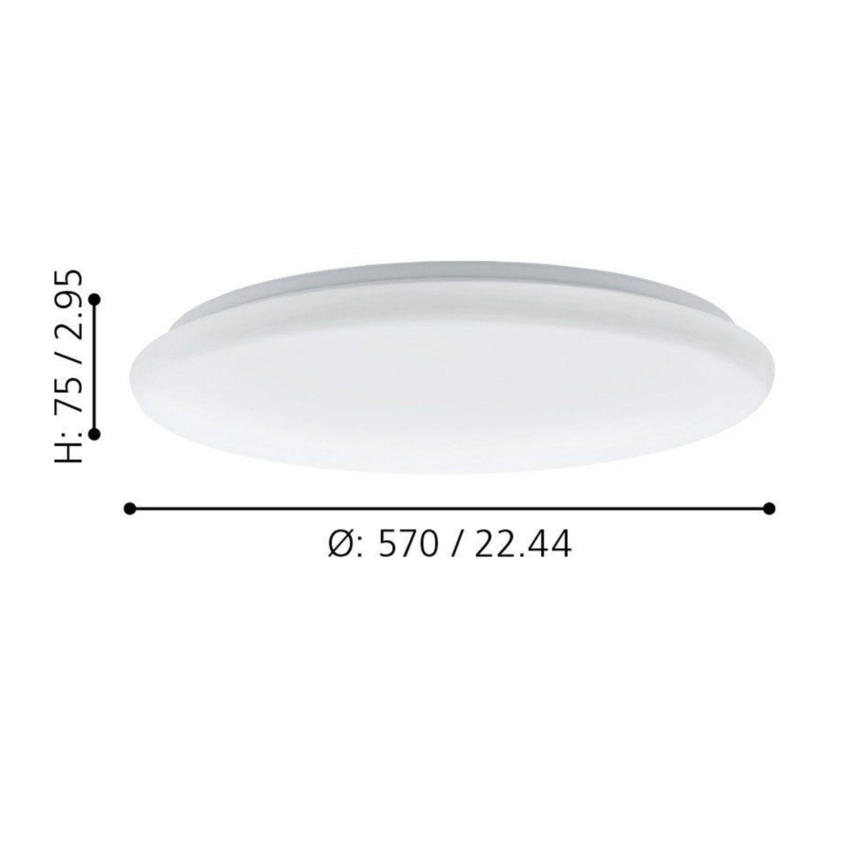 Giron 1 LED Adjustable colour Temperature Ceiling Light with Remote