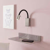 Tazzoli Nickel Bedside Reader Wall Light with USB Charging Port In Satin Nickel