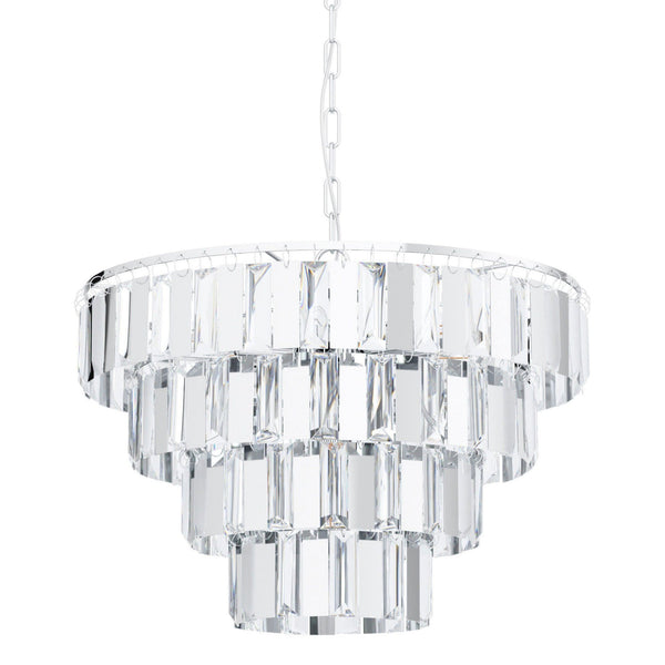 Erseka 485mm Chrome & Crystal Pendant Light