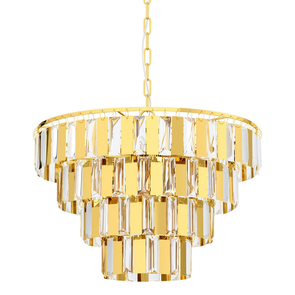 Erseka 485mm Brass & Crystal Pendant Light