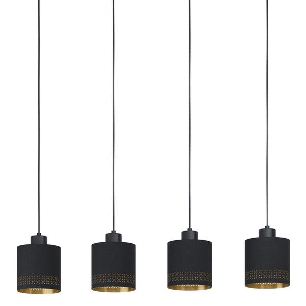 Esteperra Four Drop Bar Pendant in Black & Gold