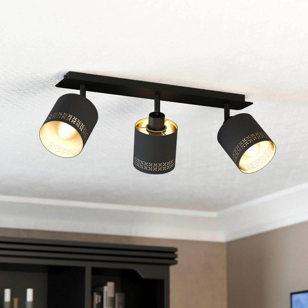 Esteperra Triple Spotlight in Black & Gold