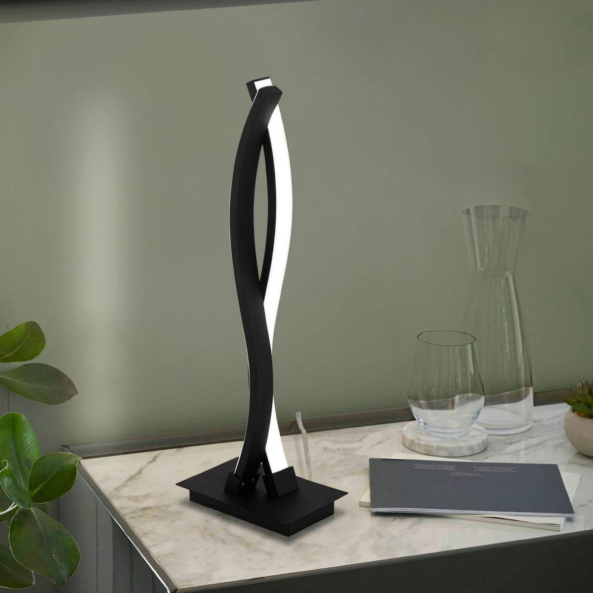 Lasana 3 Black and White 10w LED Table Lamp