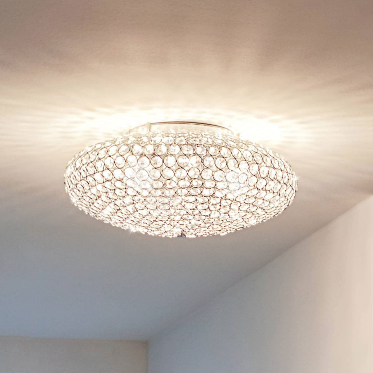 Clemente 350mm Chrome & Crystal Ceiling Light