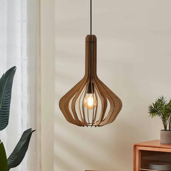 Velasco 380mm Wooden Pendant in Maple