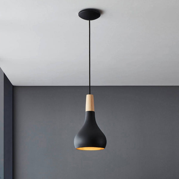 Sabinar Small Steel Pendant Light in Black