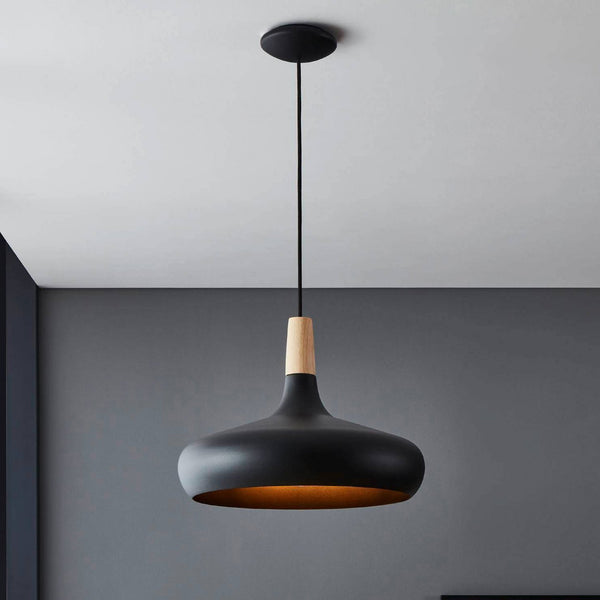 Sabinar Large Steel Pendant Light in Black