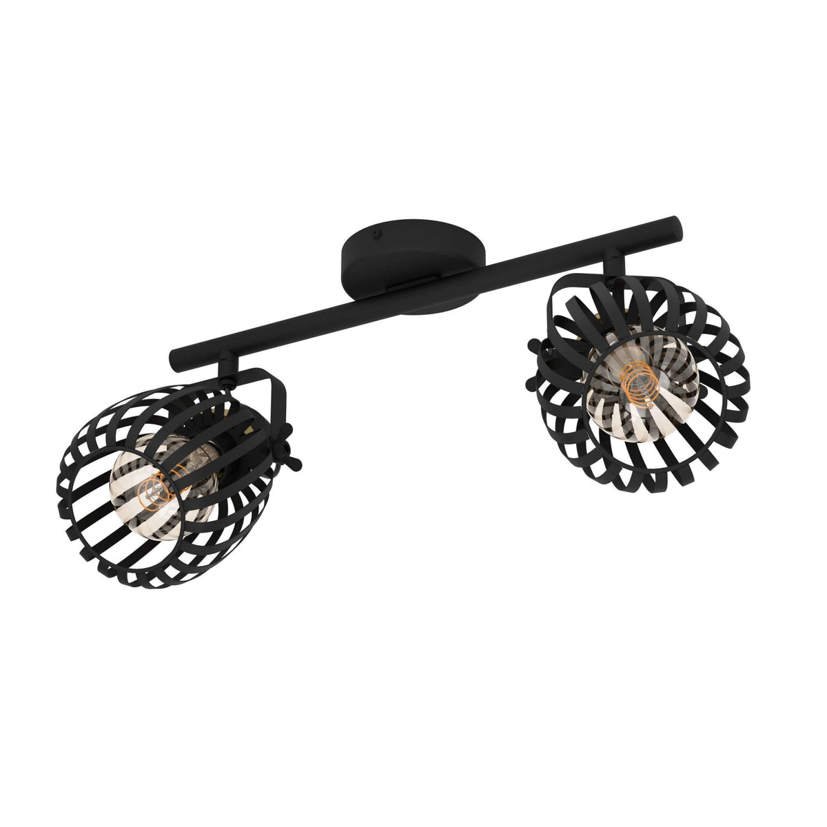 Girona Twin Spotlight in Black and Brushed Brass