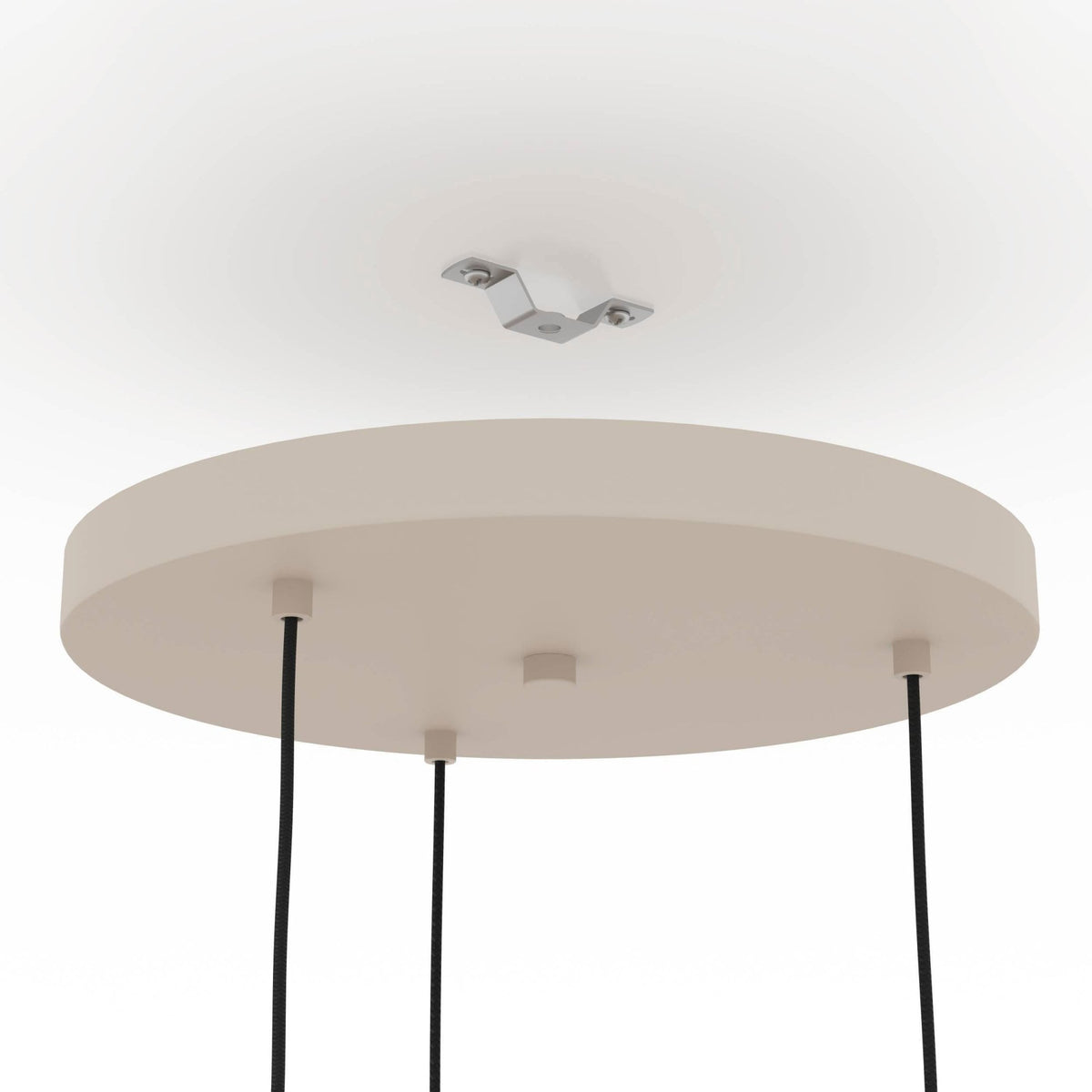 Romazzina Triple Drop Round Steel Pendant in a Sandy Finish