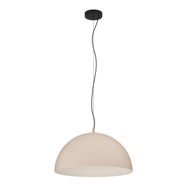 Gaetano 1 535mm Large Pendant in a Sand Finish with Cream Inner