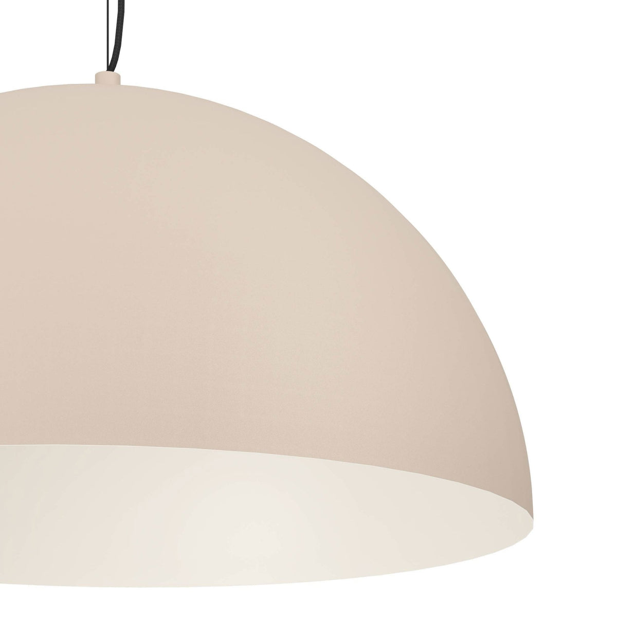 Gaetano 1 535mm Large Pendant in a Sand Finish with Cream Inner