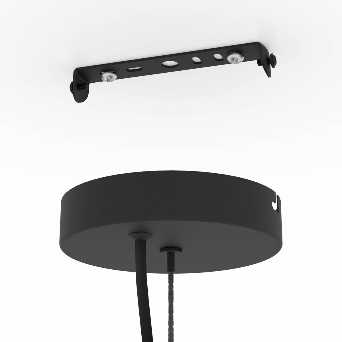 Gaetano 1 535mm Large Pendant in a Sand Finish with Cream Inner