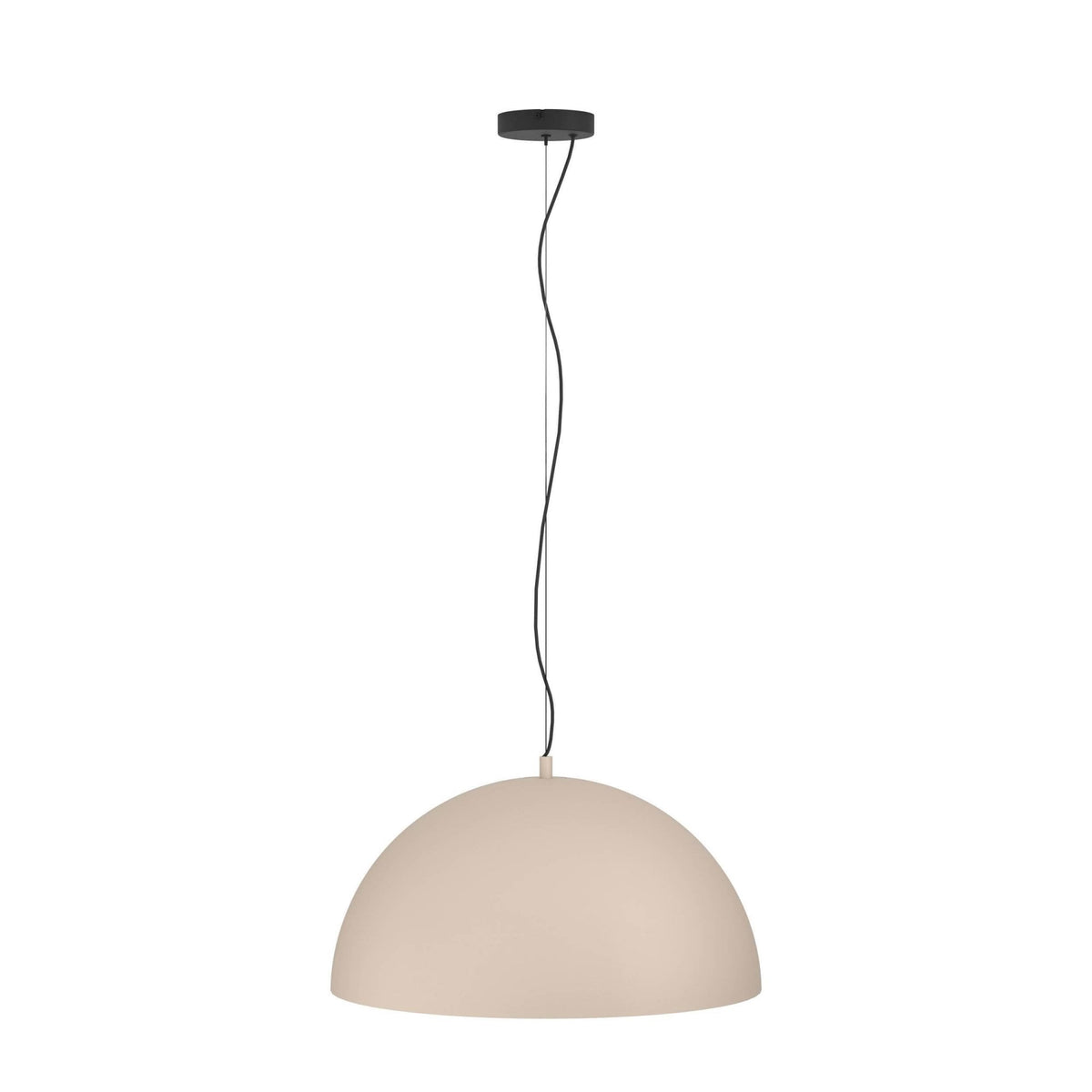 Gaetano 1 535mm Large Pendant in a Sand Finish with Cream Inner