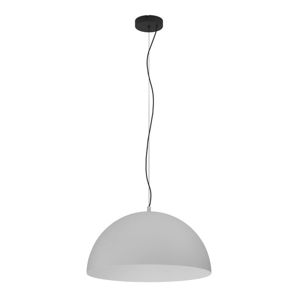 Gaetano 1 535mm Large Pendant in a Grey Finish with White Inner