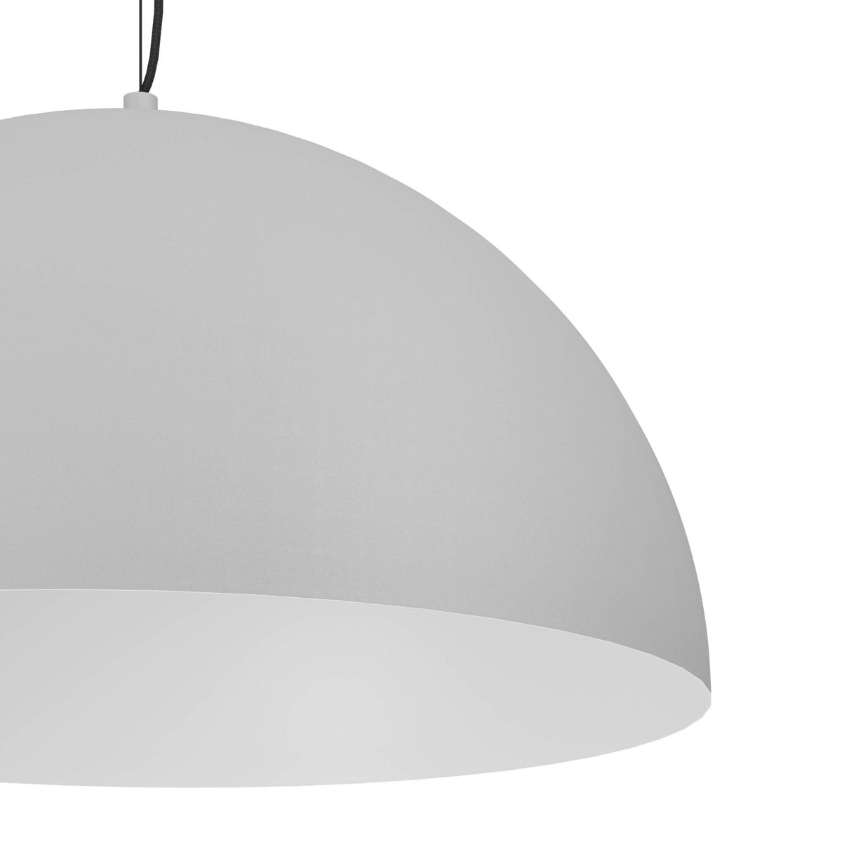 Gaetano 1 535mm Large Pendant in a Grey Finish with White Inner