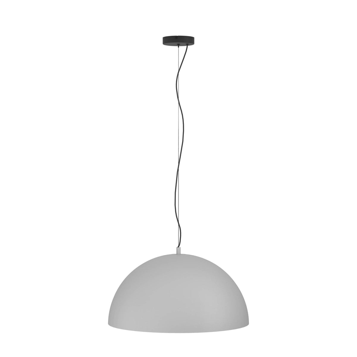 Gaetano 1 535mm Large Pendant in a Grey Finish with White Inner
