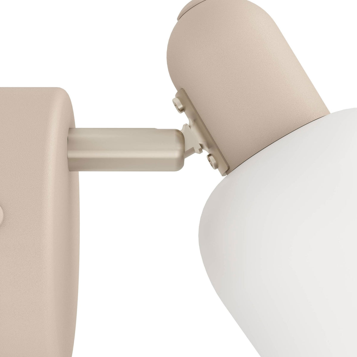 Corato Single Spotlight in a Sandy Finish with Opal Glass Shade