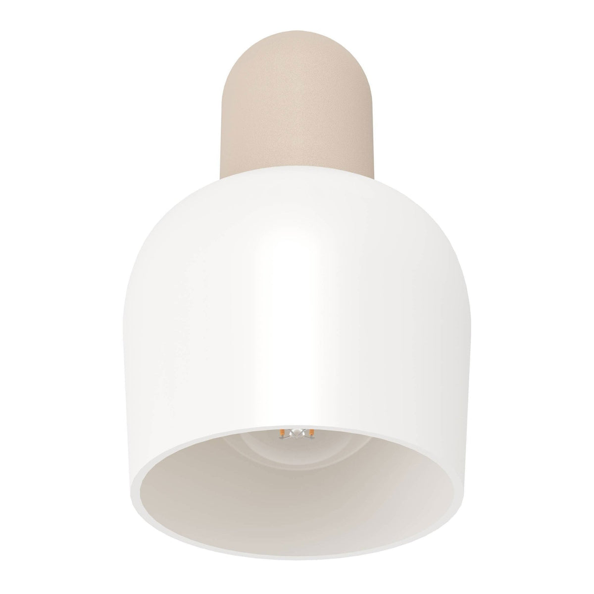 Corato Single Spotlight in a Sandy Finish with Opal Glass Shade