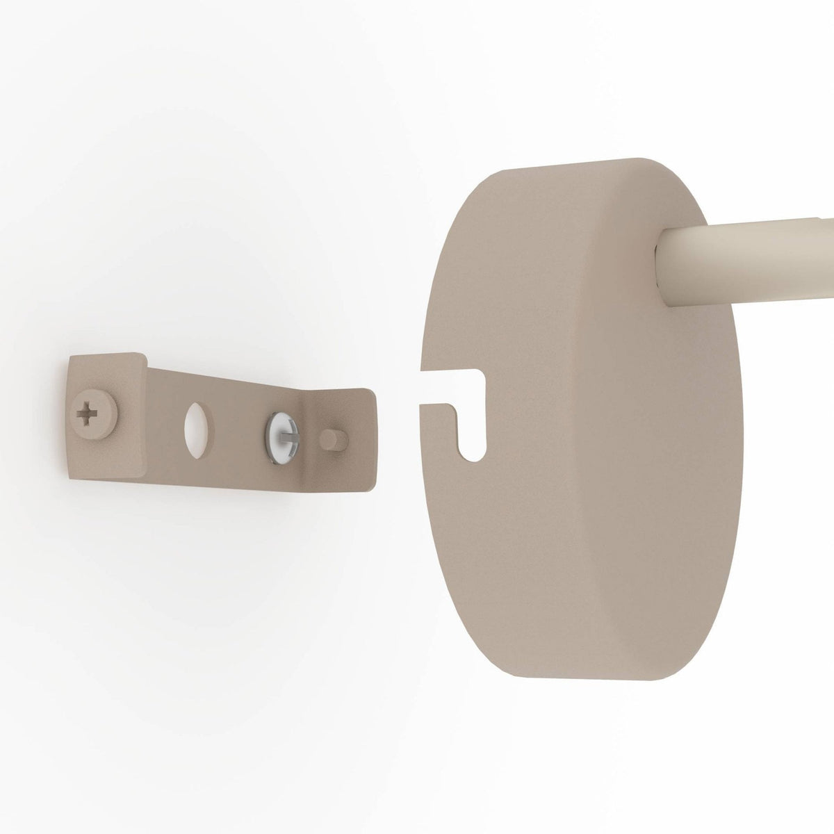 Corato Single Spotlight in a Sandy Finish with Opal Glass Shade