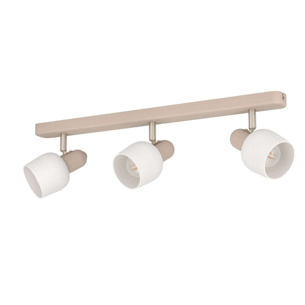 Corato Triple Spotlight in a Sandy Finish with Opal Glass Shades
