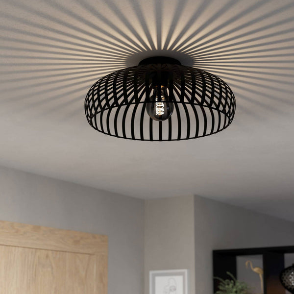 Mogano 3 430mm Ceiling Light in Black