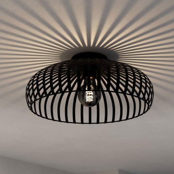 Mogano 3 430mm Ceiling Light in Black