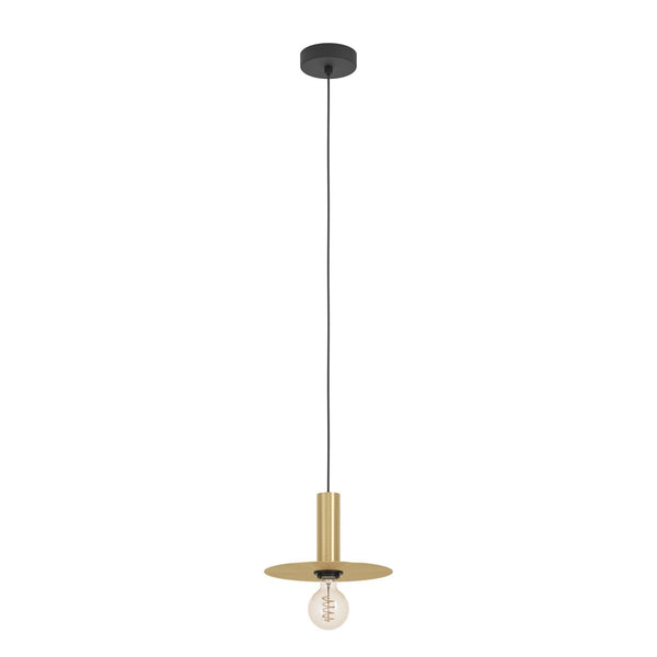 Escandell Single Drop Pendant in Brushed Brass