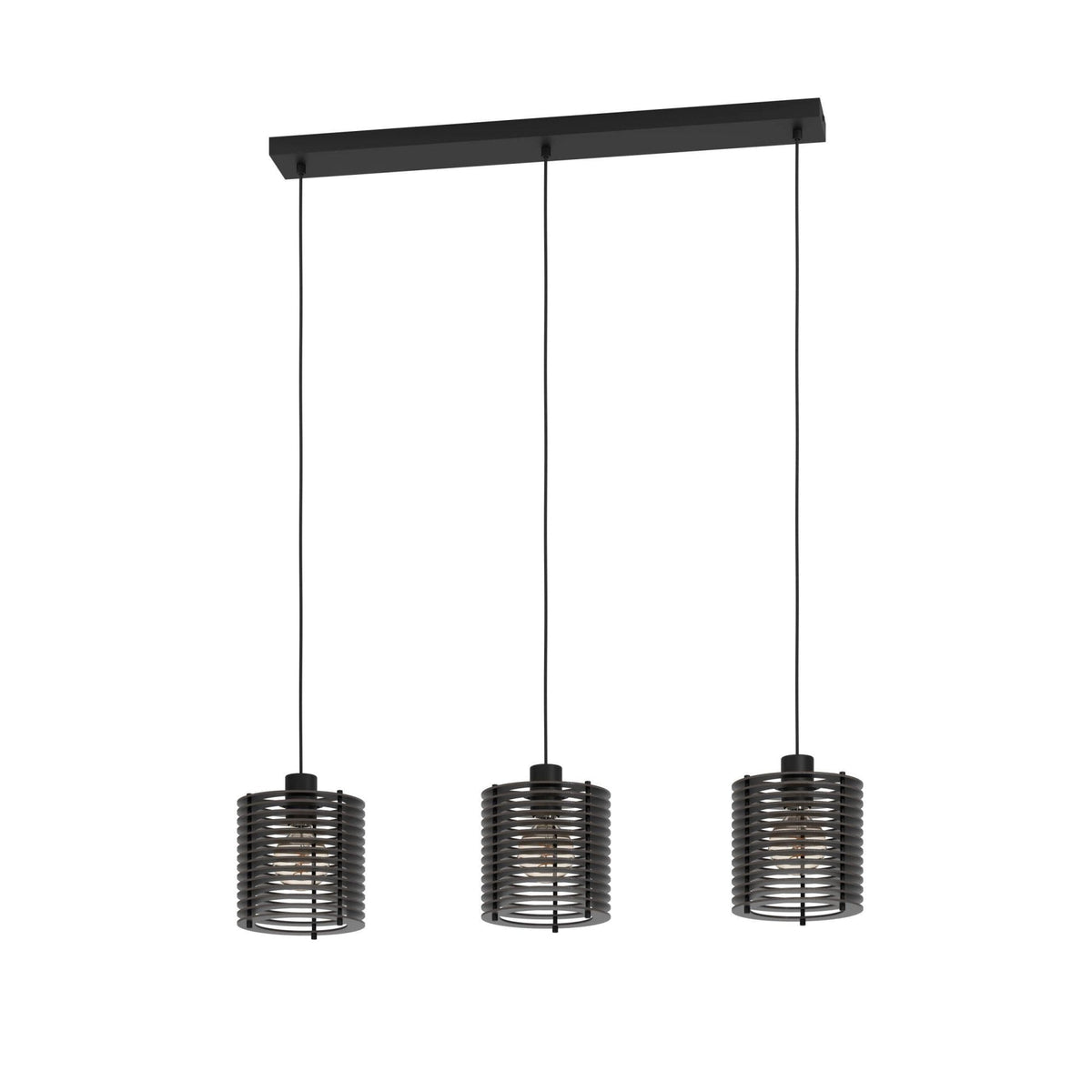 Segovia Triple Drop Linear Pendant in Black