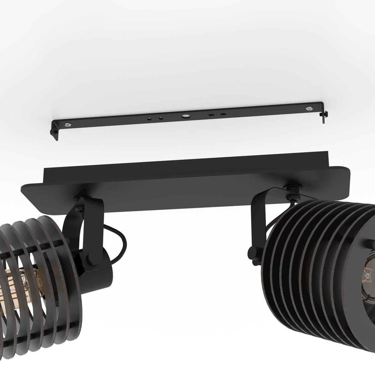 Segovia Double Spotlight in Black