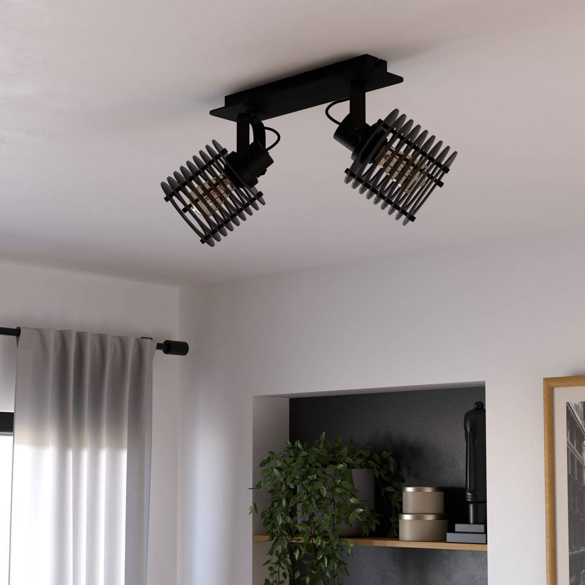 Segovia Double Spotlight in Black